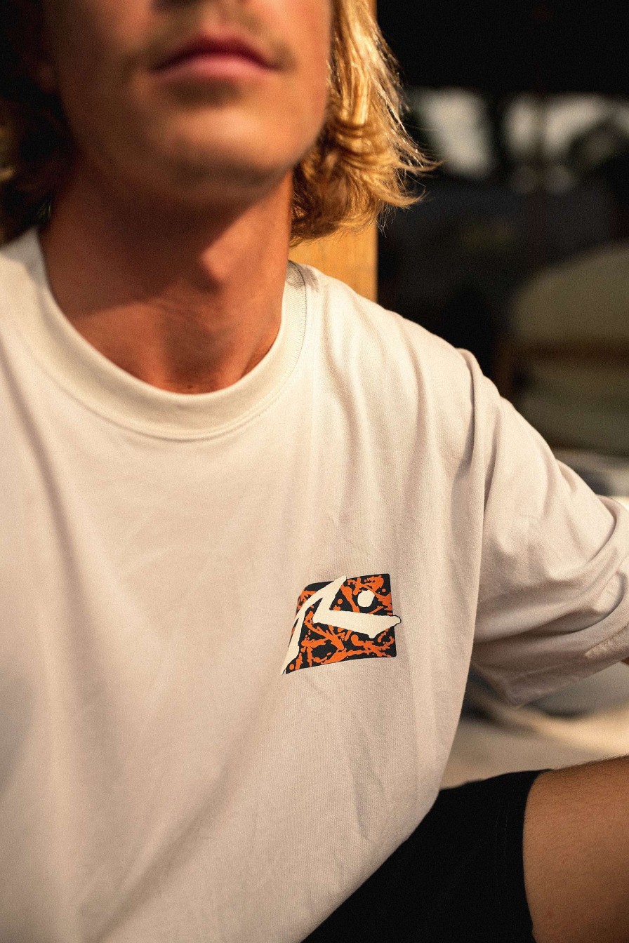 Apparel Rusty Surfboards Holiday '23 | Rusty Usa Splat Down Short Sleeve Tee Oyster Gray