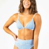 Apparel Rusty Surfboards Swimwear | Rusty Usa Trigger Triangle Bikini Top Honey Stripe