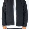 Apparel Rusty Surfboards Outerwear | Rusty Usa Dial Up Reversible Bomber Jacket Black