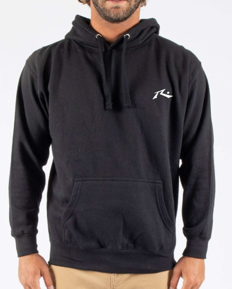 Apparel Rusty Surfboards Outerwear | Rusty Usa Base Hooded Fleece Black