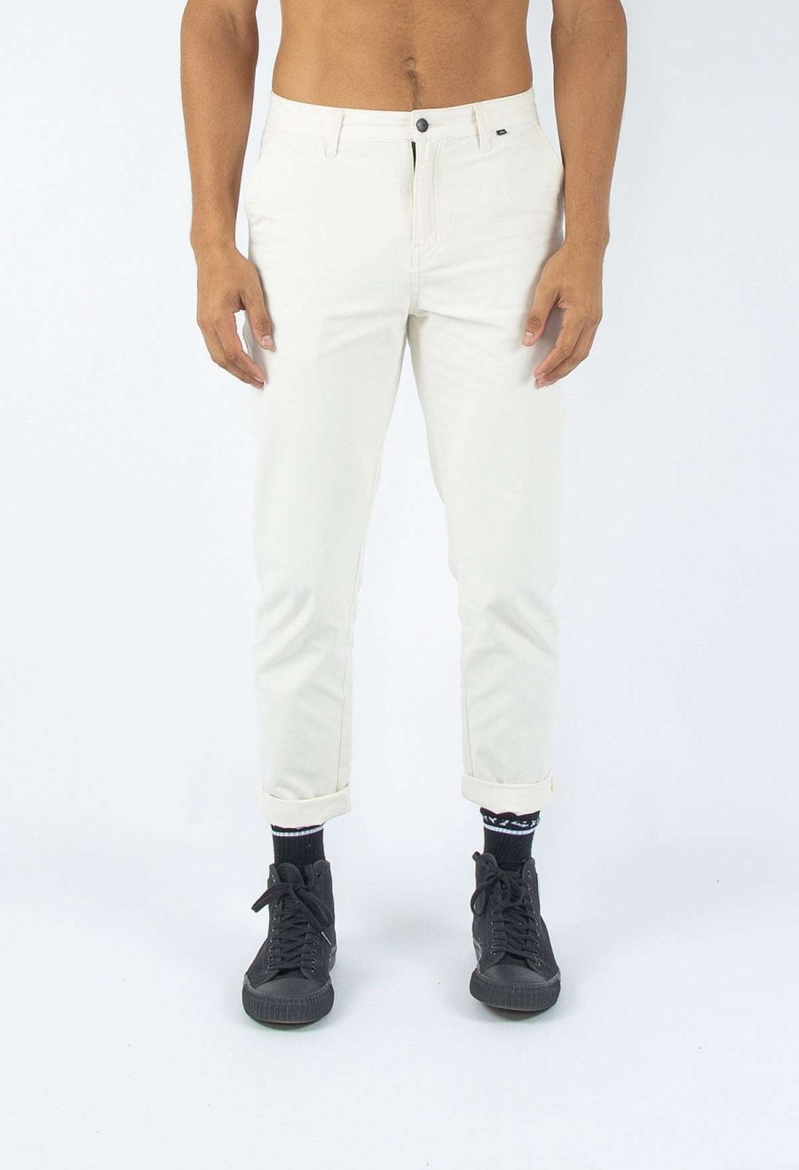 Apparel Rusty Surfboards Bottoms | Rusty Usa Ford Carpenter Pant Off White