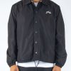 Apparel Rusty Surfboards Outerwear | Rusty Usa Base Coaches Jacket Black