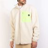 Apparel Rusty Surfboards Outerwear | Rusty Usa Beaumont Sherpa Jacket Cream