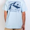 Apparel Rusty Surfboards Tees | Rusty Usa Kuta Beach Ss Tee Light Blue