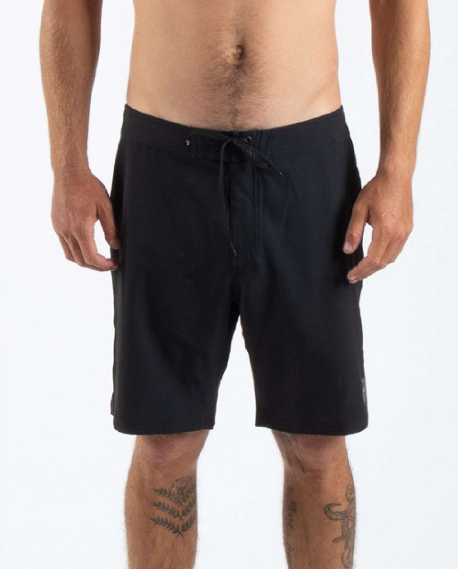 Apparel Rusty Surfboards Boardshorts | Rusty Usa Base 19" Fixed Waist Boardshort Black