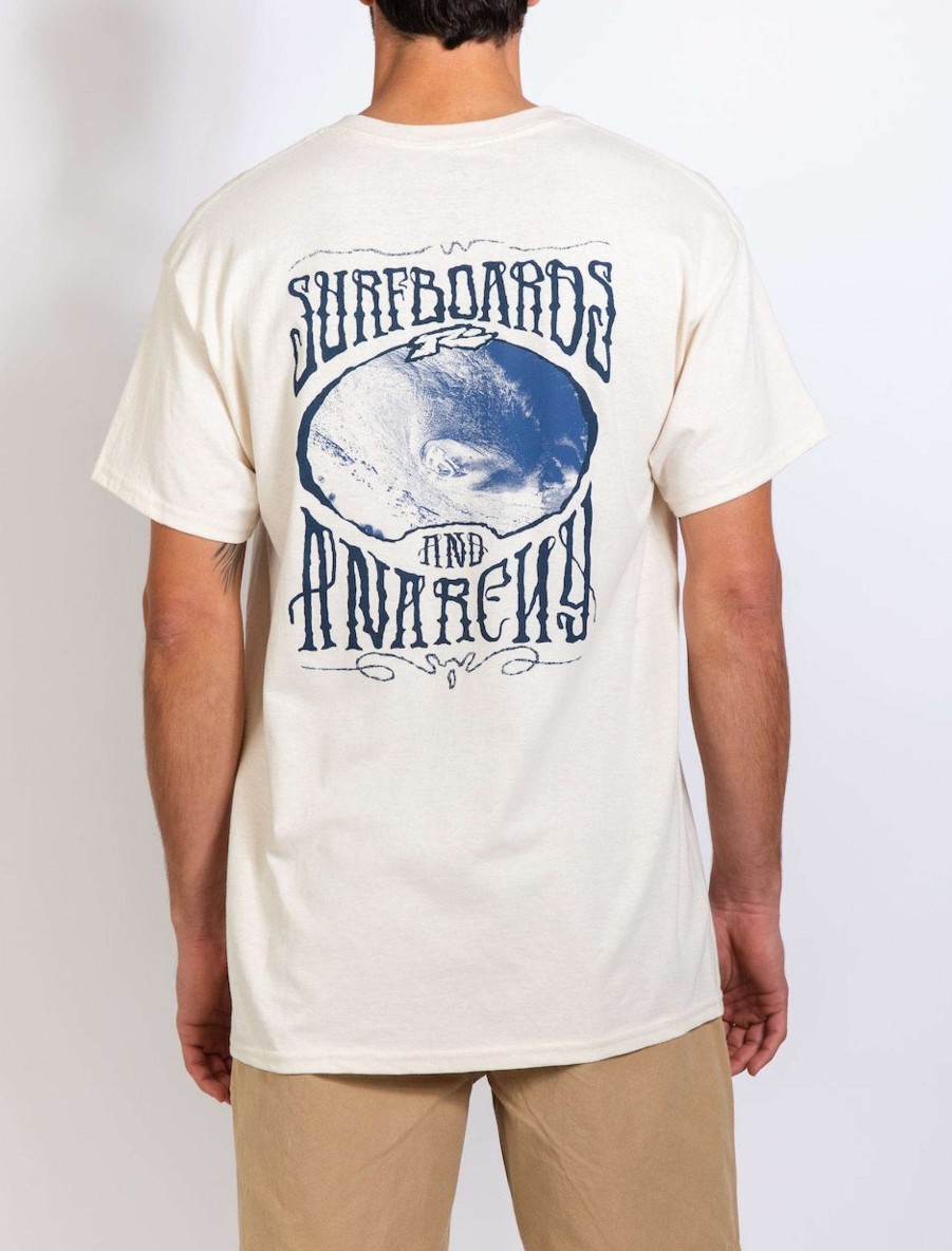 Apparel Rusty Surfboards Tees | Rusty Usa Psychedelic Anarchy Ss Tee Natural