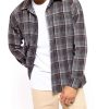 Apparel Rusty Surfboards Outerwear | Rusty Usa Nelson Flannel Long Sleeve Shirt Dark Plaid