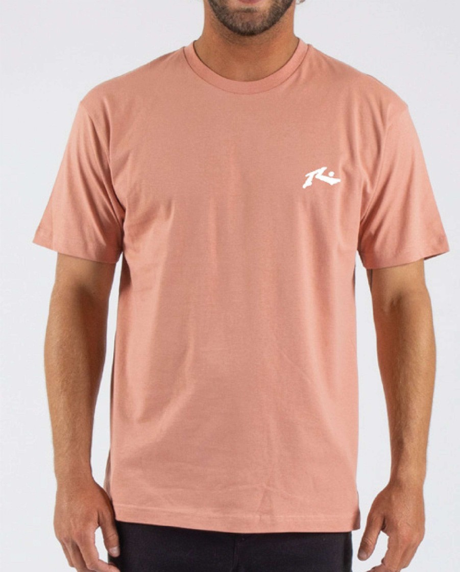 Apparel Rusty Surfboards Tees | Rusty Usa Base Short Sleeve Tee Dusty Rose