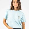 Apparel Rusty Surfboards Shirts | Rusty Usa Ruins Short Sleeve Tee Pale Blue Pale Blue