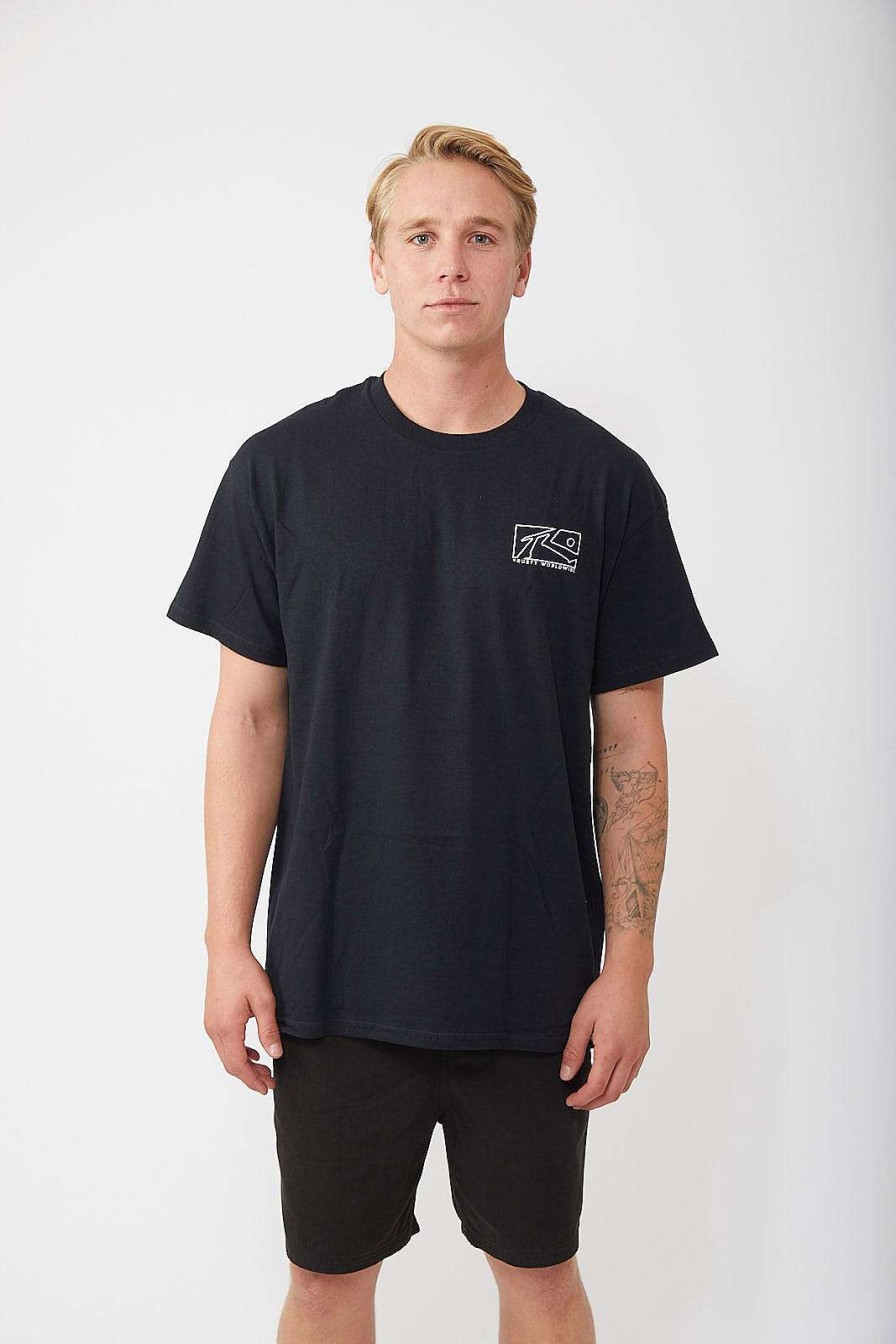 Apparel Rusty Surfboards Holiday '23 | Rusty Usa Boxed Out Ss Tee Black