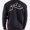 Apparel Rusty Surfboards Outerwear | Rusty Usa Base Crew Neck Fleece Black