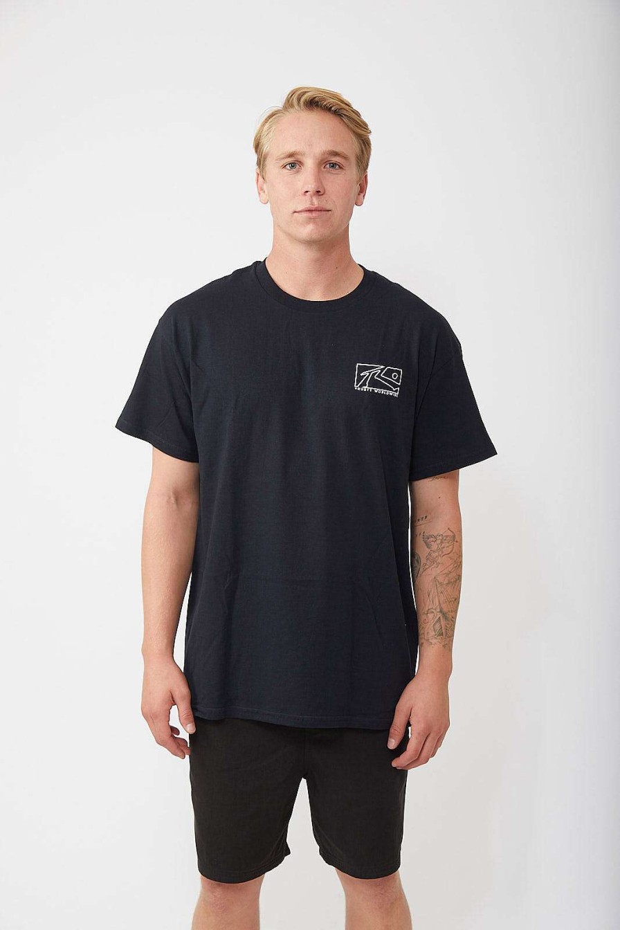 Apparel Rusty Surfboards Tees | Rusty Usa Boxed Out Ss Tee Black