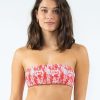 Apparel Rusty Surfboards Swimwear | Rusty Usa Afterglow Bandeau Bikini Top Blue Poppy