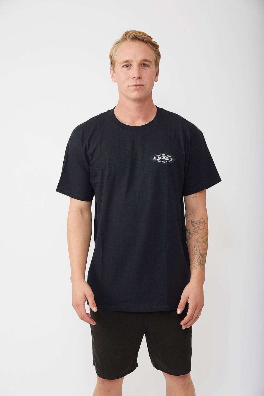 Apparel Rusty Surfboards Tees | Rusty Usa Mr Purp Ss Tee Black