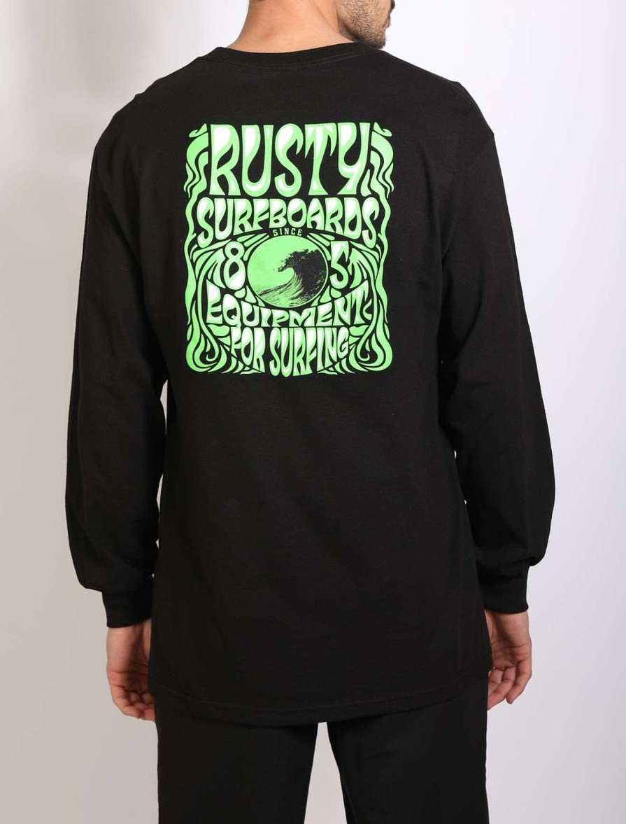 Apparel Rusty Surfboards Tees | Rusty Usa Psych Long Sleeve Tee