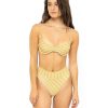 Apparel Rusty Surfboards Swimwear | Rusty Usa May Hi-Waist Cheeky Bikini Pant Motel Stripe