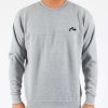 Apparel Rusty Surfboards Outerwear | Rusty Usa Base Crew Neck Fleece Carbon Grey