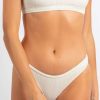 Apparel Rusty Surfboards Swimwear | Rusty Usa Bayou Metallic Cheeky Bikini Pant Off White