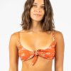 Apparel Rusty Surfboards Swimwear | Rusty Usa Flax Bralette Bikini Top Clay Hawaii