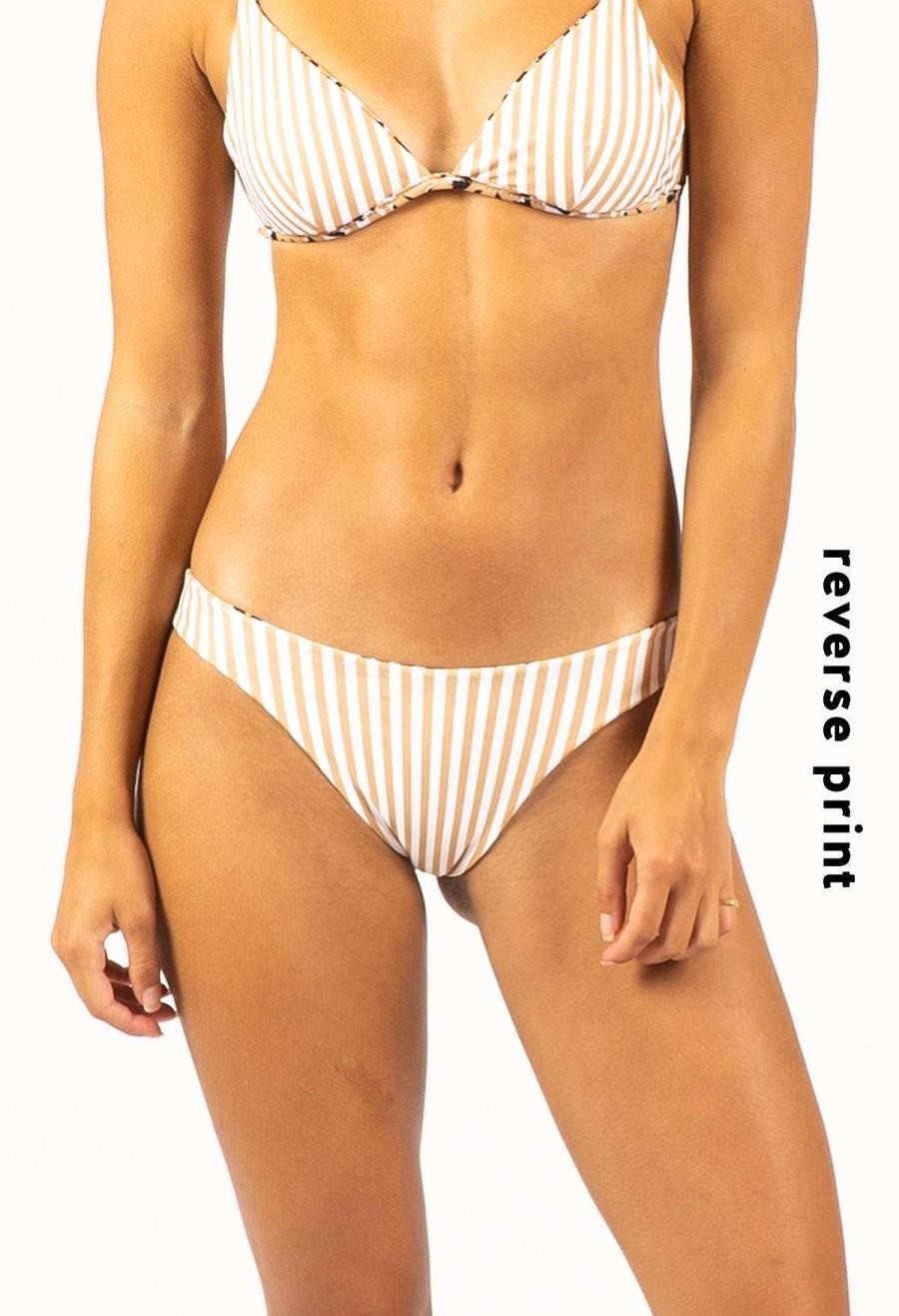 Apparel Rusty Surfboards Swimwear | Rusty Usa Insight Reversible Midi Bikini Pant Doe Leo