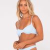 Apparel Rusty Surfboards Swimwear | Rusty Usa Sandalwood Balconette Tie Bikini Top Celestial Blue