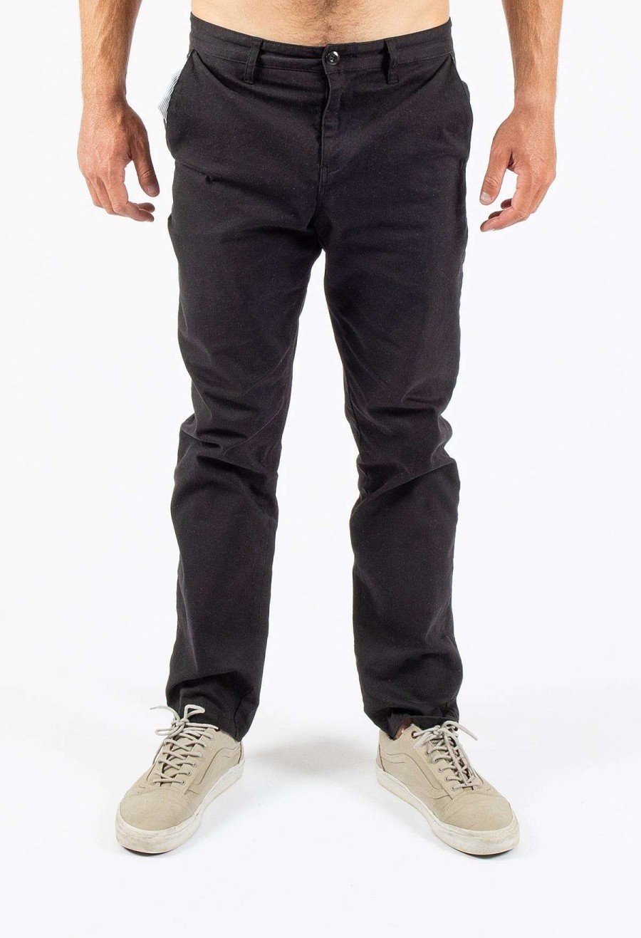 Apparel Rusty Surfboards Bottoms | Mens Back Beach Chino Pant Black