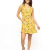 Apparel Rusty Surfboards Dresses | Rusty Usa Monte Mini Dress Mustard Cancun